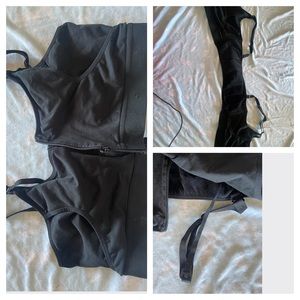 Pumping nursing bra with a zipper front